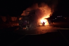Niemcy – ciężarówka z Polski spłonęła doszczętnie na A7 2