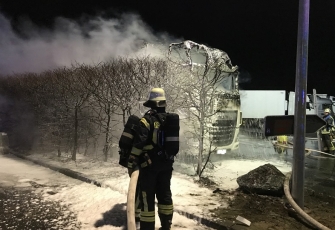 Niemcy – Kierowca z Polski znajdował się kabinie gdy wybuchł pożar – z poparzeniami trafił do szpitala 4