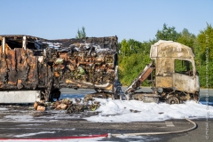 Pożar ciężarówki z Polski 1