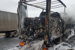 Pożar naczepy autostrada A1 2
