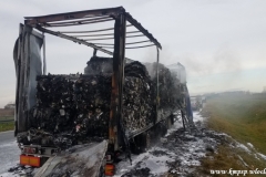 Pożar naczepy autostrada A1 3