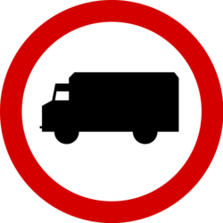 Zakaz jazdy pojazdy ciężarowe