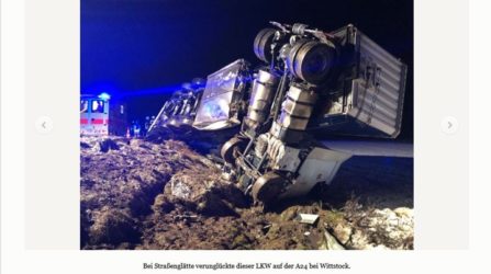 Wypadek Wiitstock a24 polski kierowca