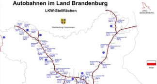 Autostrady Branderburgii Parkingi dla ciężarówek