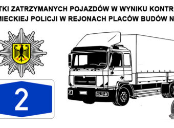 Niemcy – Policja – setki zatrzymanych pojazdów w wyniku kontroli w rejonach placów budów na A2