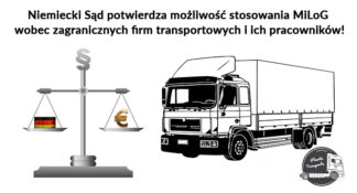 Sąd niemiecki - można stosować MiLoG wobec zagranicznych firm transportowych i ich pracowników