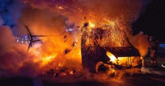 Niemcy - pojazd dostawczy z Polski w płomieniach. Dzięki przytomności umysłu Polaka uniknięto większej tragedii 2