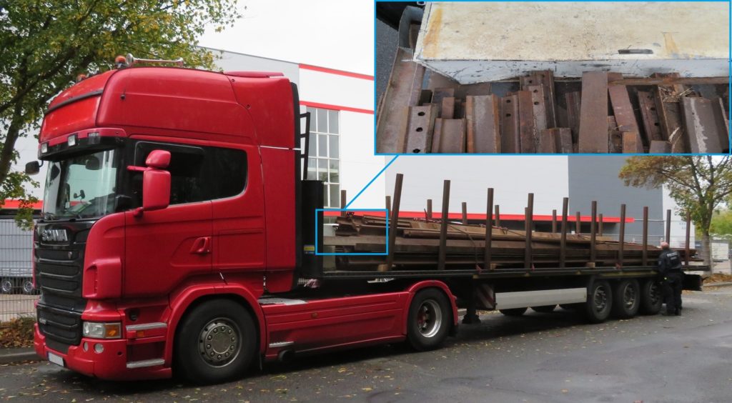 Niemcy – zatrzymano ciężarówkę z Polski przy hamowaniu tory mogły przedostać się do kabiny kierowcy