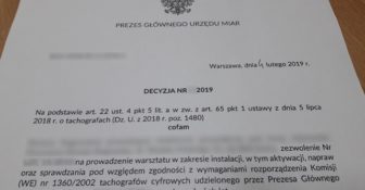 WITD – Warsztatowi cofnięto zezwolenie na instalacje tachografów za ujawniony przez ITD wyłącznik
